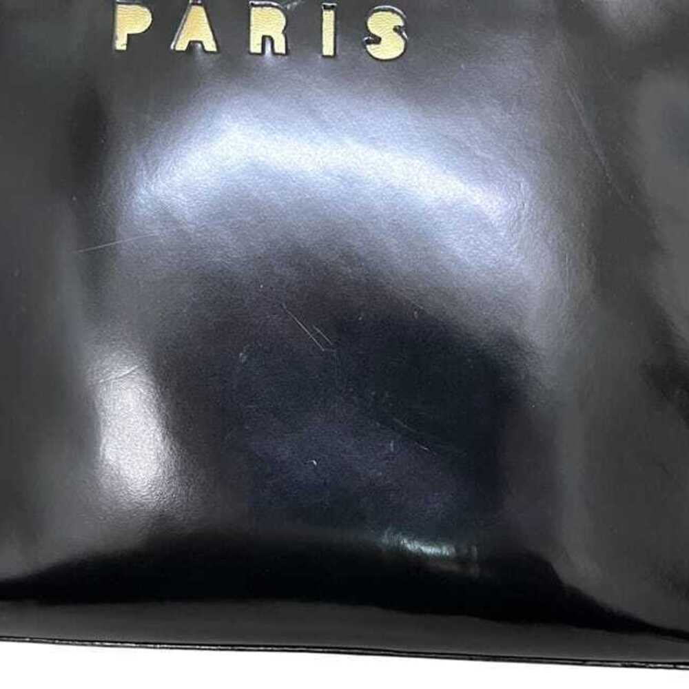 Celine Shoulder Bag Black Leather F Logo Perforated Closure Shoulder - Picture 9 of 10